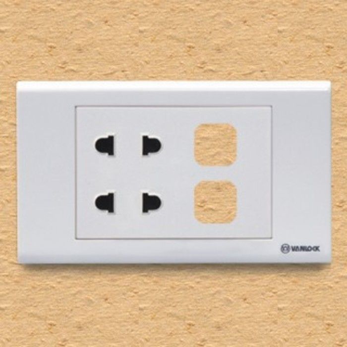 Mặt 2 ổ 2 Công tắc S18 vanlock