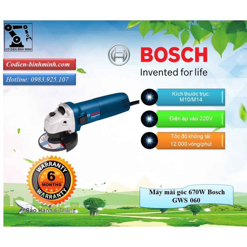 Máy mài góc 670W Bosch GWS 060
