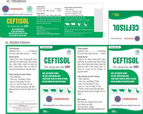  CEFTISOL (Tác dụng kéo dài 48h) 