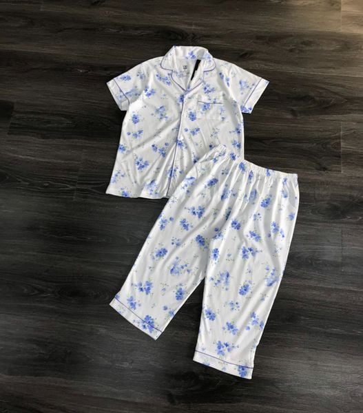 BỘ UMI PIJAMA LỬNG THUN COTTON HỌA TIẾT