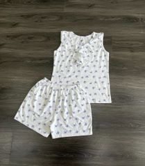 BỘ THUN COTTON ĐÙI SÁT NÁCH BÈO CỔ UMI YELLOW