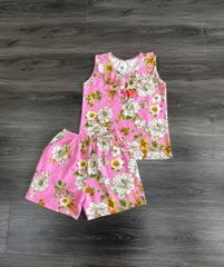 BỘ THUN COTTON ĐÙI SÁT NÁCH BÈO CỔ UMI YELLOW