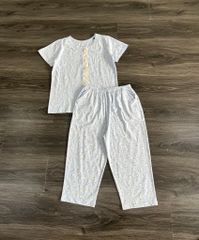 BỘ THUN COTTON LỬNG PHỐI REN UMI YELLOW