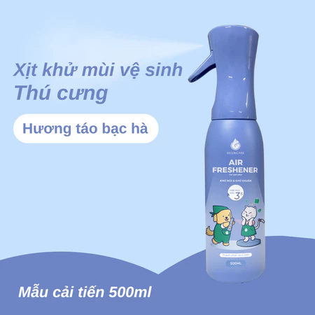 Mẫu cải tiến - Xịt khử mùi vệ sinh chai 500ml hương Táo Bạc Hà