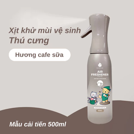 Mẫu cải tiến - Xịt khử mùi vệ sinh chai 500ml hương CAFE SỮA ngọt ngào