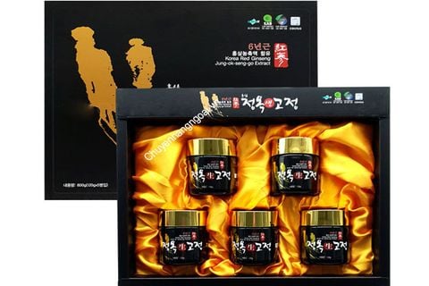 Cao Hắc Sâm 5 Lọ Korean Red Ginseng Jung-Ok-Seng-Go Extract Hàn Quốc
