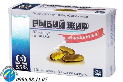 Dầu Cá Refined Fish Oil Hộp 30 Viên Chính Hãng Của Nga