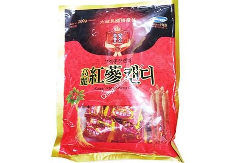 Kẹo Hồng Sâm Korean Red Ginseng Candy Gói 200gr Loại 1 Hàn Quốc