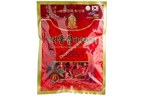 Kẹo Hồng Sâm Korean Red Ginseng Vitamin Candy 200Gr Hàn Quốc