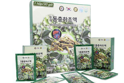 Nước Bổ Gan Đông Trùng Hovenia Cordyceps Drink Jeong Won 30 Gói Hàn Quốc