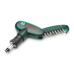 Bộ dụng cụ vặn vít đa năng 10 chi tiết Bosch 2607019510 (Xanh rêu)