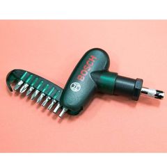 Bộ dụng cụ vặn vít đa năng 10 chi tiết Bosch 2607019510 (Xanh rêu)