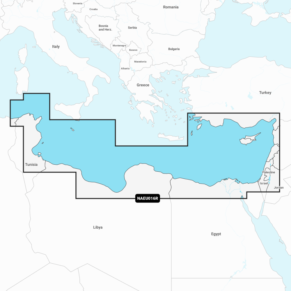 Hải đồ Navionics EU016R - Mediterranean Sea Southeast