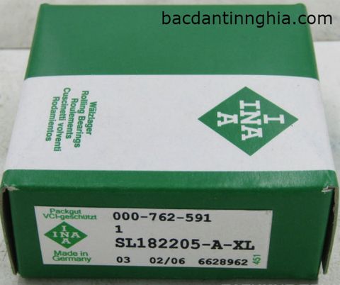 Bạc đạn vòng bi đũa SL18 2205 XL INA , SL18-2205-XL, 25x52x18mm