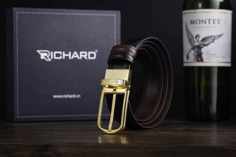 Thắt lưng nam da bò 3.0 cm khóa kim Richard RC004AB