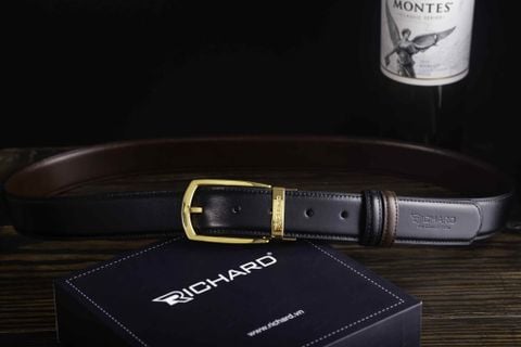 Thắt lưng nam da bò 3.4 cm khóa kim RC013AB