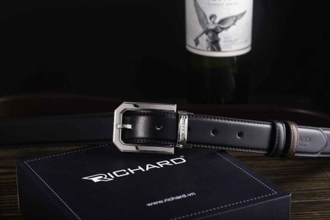 Thắt lưng nam da bò 3.0 cm khóa kim Richard RC015BB