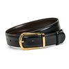 Dây thắt lưng nam da bò hai mặt nâu/đen 3.4cm khoá kim Richard RC061AB