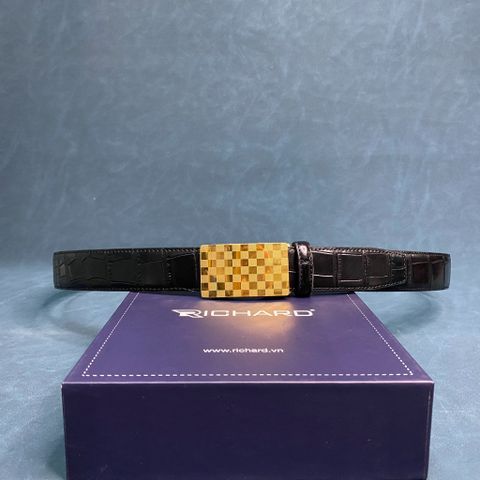 Thắt lưng nam da bò cao cấp Richard RC020 ( Mặt khoá thép không gỉ sang trọng)