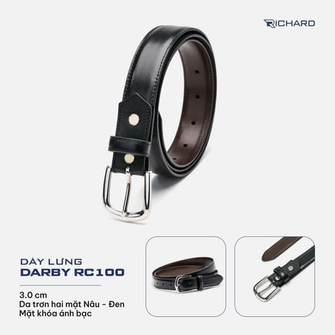Thắt lưng nam da bò cao cấp Richard RC100 - 3.0 cm