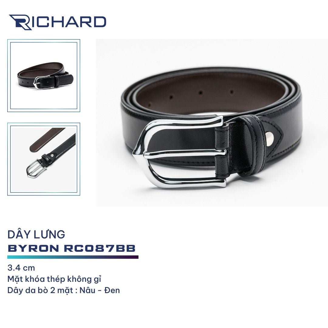 Dây lưng nam da bò cao cấp Richard RC087