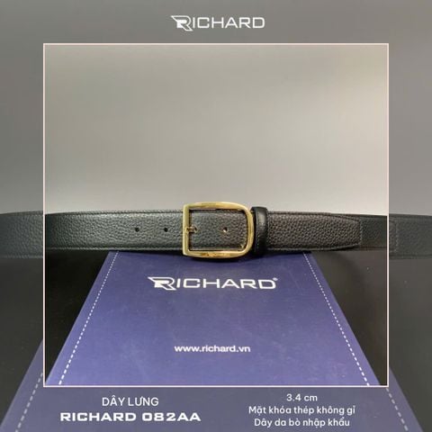 Thắt lưng nam da bò cao cấp Richard RC082 ( Mặt khoá thép không gỉ sang trọng)