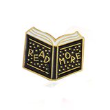 Huy hiệu, ghim cài kim loại trang trí - sách và mèo