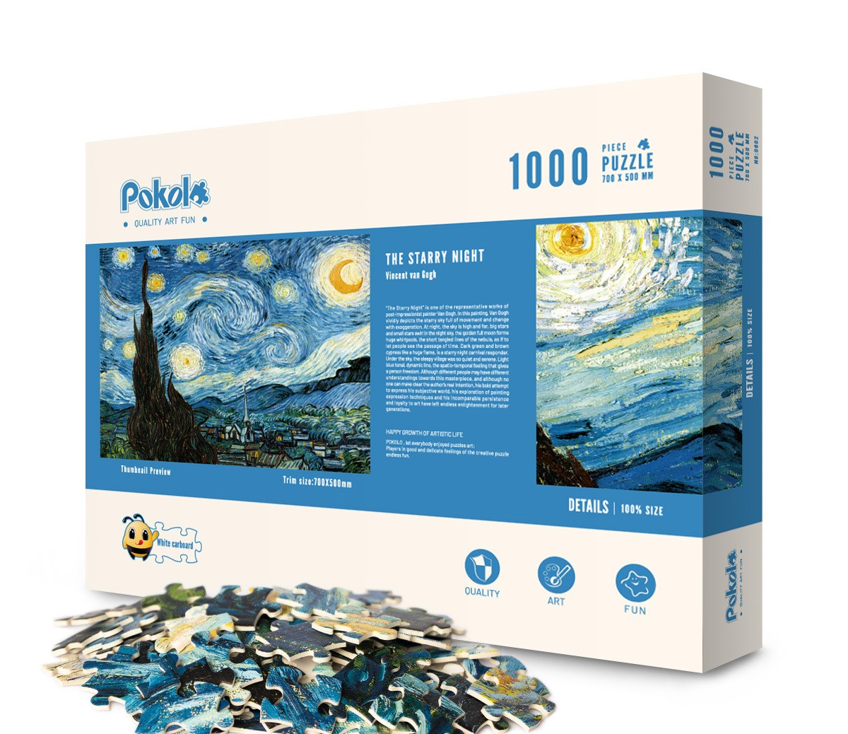 Puzzle Pokolo bộ xếp hình thông minh 1000 mảnh - Chủ đề Danh họa