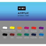Màu Acrylic Himi Miya Acrylic set 12 màu tuýp 12ml