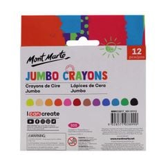 Bộ màu vẽ Mont Marte Jumbo Crayons 12pce - MM-MMKC0217