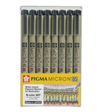 Bút Pigma Nét Micron 05 - BỘ 8 Màu - XSDK05 - 8A