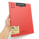 File Khóa Dọc Chống Xước A4 A6381 - Màu Đỏ