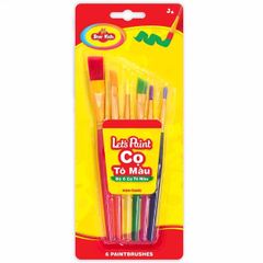 Bộ 6 Cọ Tô Màu Let's Paint - Star Kids K-431/1