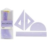 Bộ Thước Eke 4 Món Macarons 18 cm - ClassMate CL-RS115 (Màu Ngẫu Nhiên)