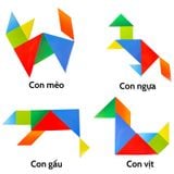 Đồ Chơi Bộ Xếp Hình Trí Uẩn 7 Mảnh Tangram Puzzle