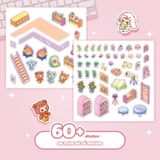 Bóc dán 3D Baby Three (Đồ chơi bóc dán 60+ Sticker cho bé) (Cuốn lẻ)