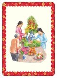 Bộ hộp thẻ Tết ba miền