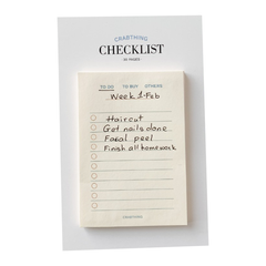 Crabit Checklist Note - Crabit Notepad - Be