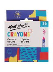 Bộ màu vẽ Mont Marte Crayons 36pc - MM-MMKC0201