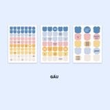 Hình dán, sticker trang trí Mr. Paper - bộ 3 tấm