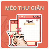 Giấy note, giấy ghi chú - Bộ 50 tờ Mèo dễ thương