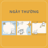 Giấy note, giấy ghi chú - Bộ 90 tờ Một ngày của cún