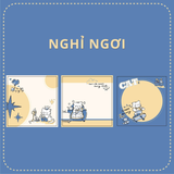 Giấy note, giấy ghi chú - Bộ 90 tờ Một ngày của cún