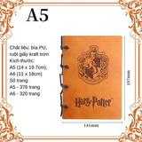 Sổ tay Harry Potter bìa PU kích thước A5 A6