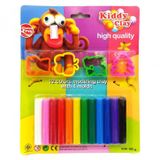 Vỉ 12 Màu Đất Nặn + 4 Khuôn Kiddy Clay