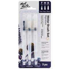 Bộ cọ vẽ Mont Marte Waterbrush Set Flat F/M/B 3pc - MM-BMHS0045