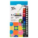 Bộ bút lông Mont Marte 2 in 1 Stamper Markers 14pc - MM-MMKC0199
