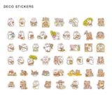 Sticker, hình dán trang trí bộ 100 sticker hoạt hình dễ thương