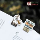 Bookmark kẹp sách nam châm hình dạng độc đáo - Cà phê Coffee slow time