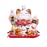 Ống đựng tiền, tượng mèo chiêu tài cỡ lớn
